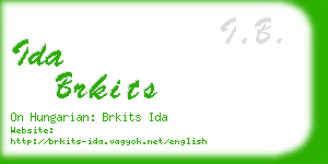 ida brkits business card